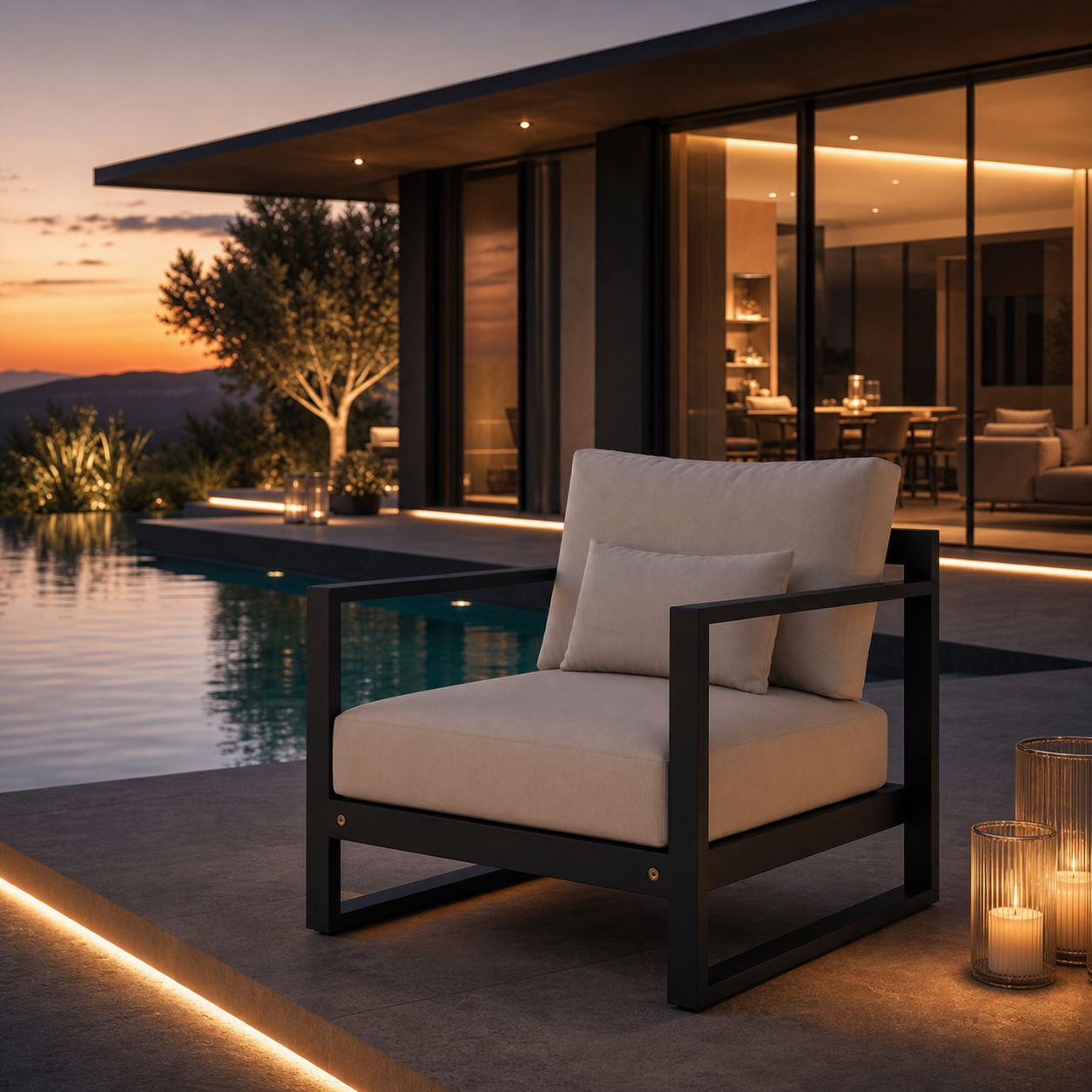SIGNATURE Lounge-Sessel – luxuriöser Outdoor-Sessel mit Komfortpolsterung – Bild 15