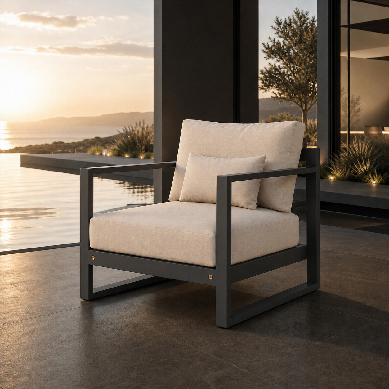 SIGNATURE Lounge-Sessel – luxuriöser Outdoor-Sessel mit Komfortpolsterung – Bild 13