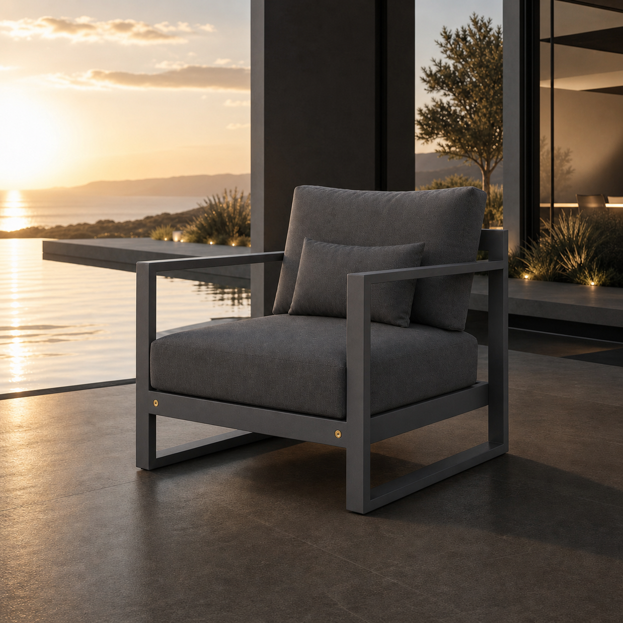 SIGNATURE Lounge-Sessel – luxuriöser Outdoor-Sessel mit Komfortpolsterung – Bild 12