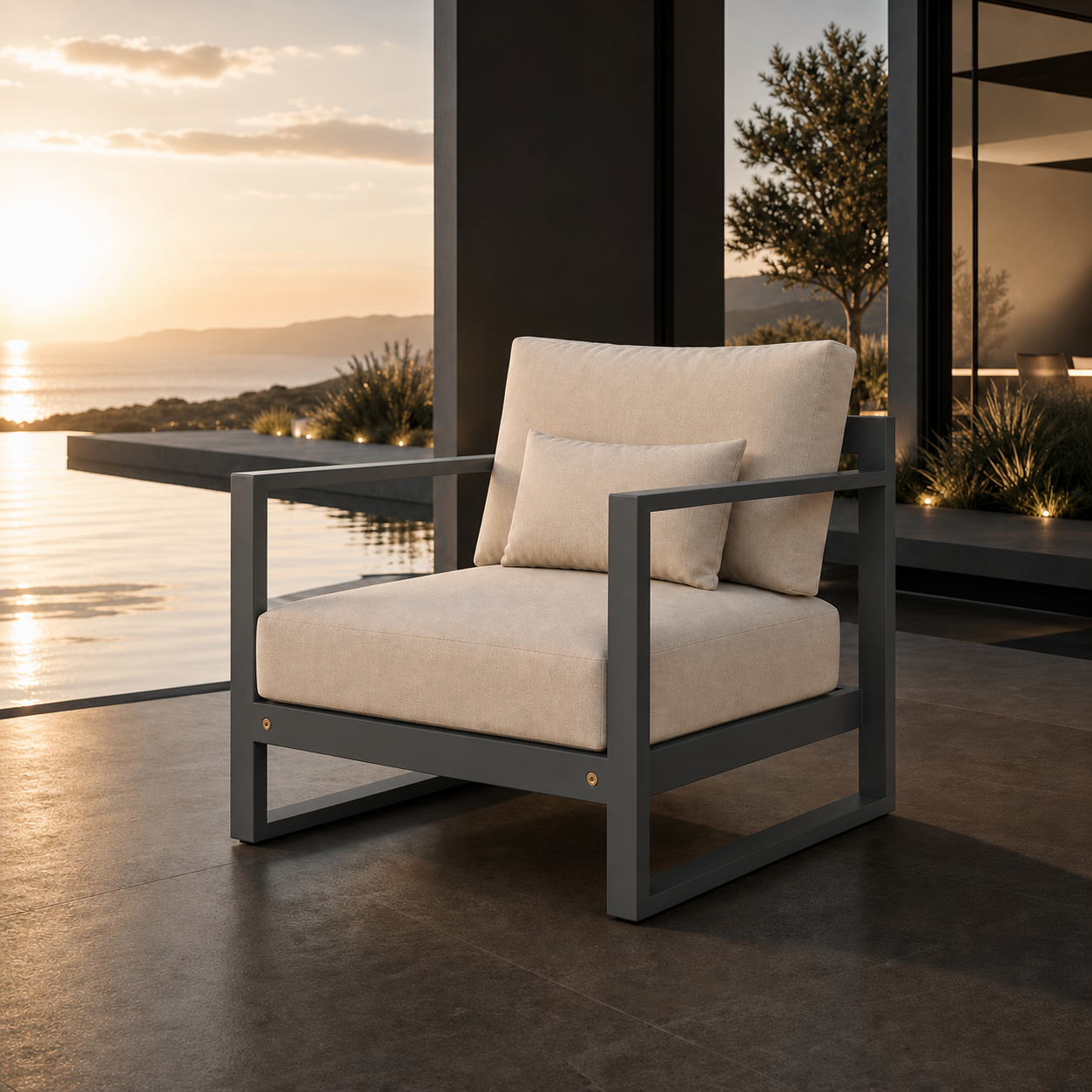 SIGNATURE Lounge-Sessel – luxuriöser Outdoor-Sessel mit Komfortpolsterung – Bild 11