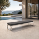 ATELIER Architektur-Sitzbank – Outdoor-Designbank aus geschliffenem Edelstahl