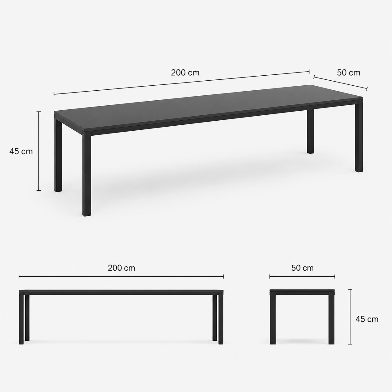 LINEA Sitzbank – minimalistische Outdoor-Bank aus Edelstahl – Bild 10