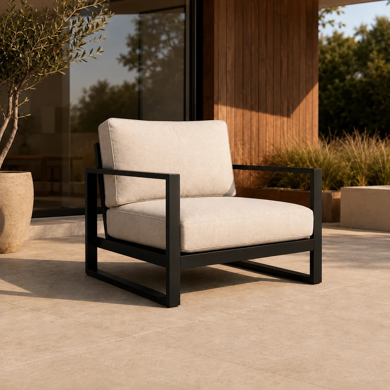 LINEA Loungestuhl – moderner Outdoor-Sessel mit Polsterung – Bild 10