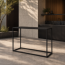 LINEA Bartisch – minimalistischer Outdoor-Hochtisch aus Edelstahl