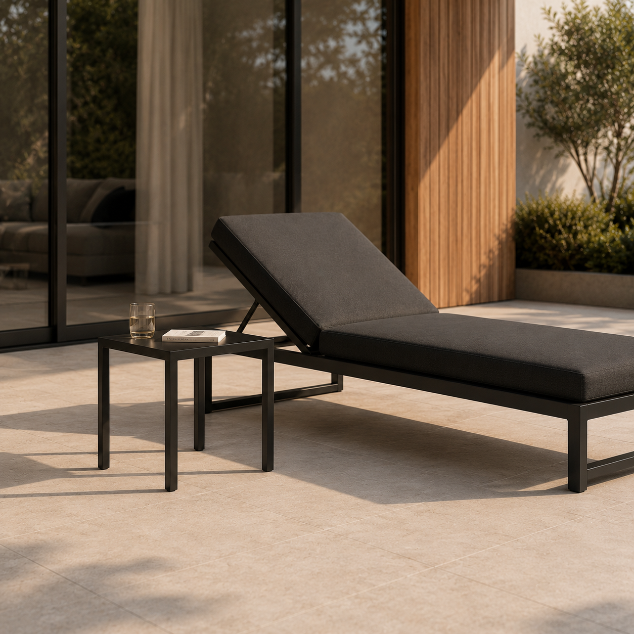 LINEA Beistelltisch – minimalistischer Outdoor-Tisch aus Edelstahl – Bild 4