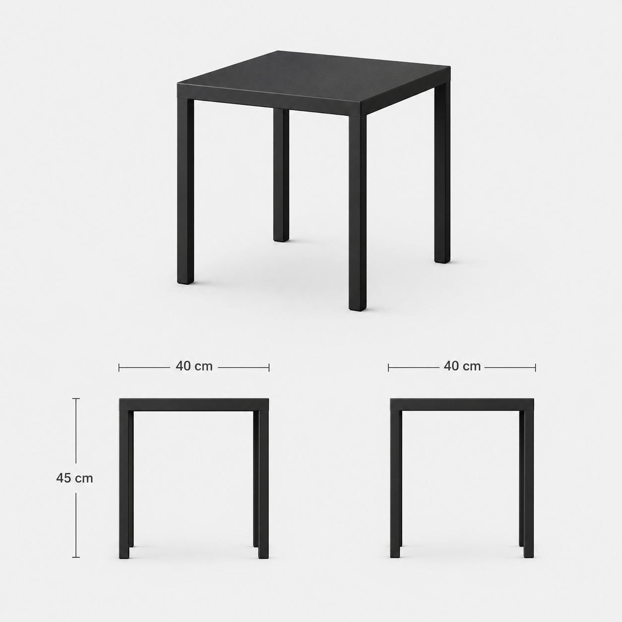 LINEA Beistelltisch – minimalistischer Outdoor-Tisch aus Edelstahl – Bild 11