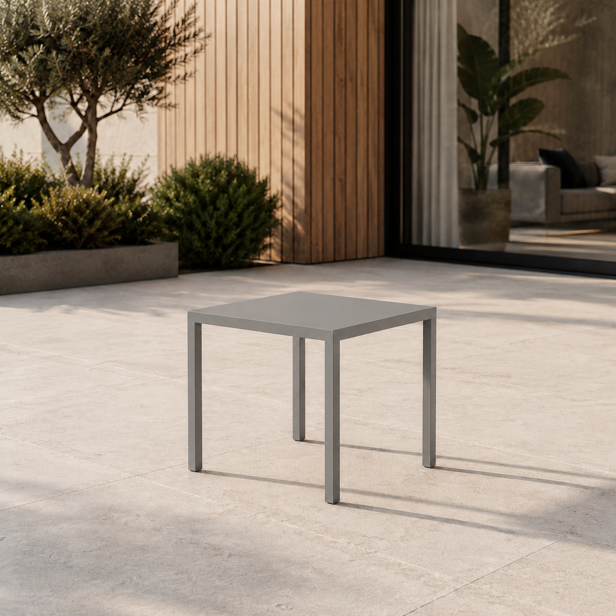 LINEA Beistelltisch – minimalistischer Outdoor-Tisch aus Edelstahl – Bild 8