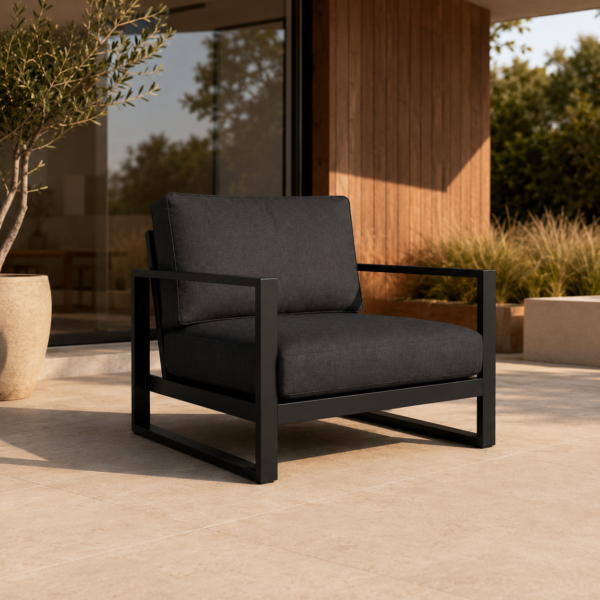 LINEA Loungestuhl – moderner Outdoor-Sessel mit Polsterung