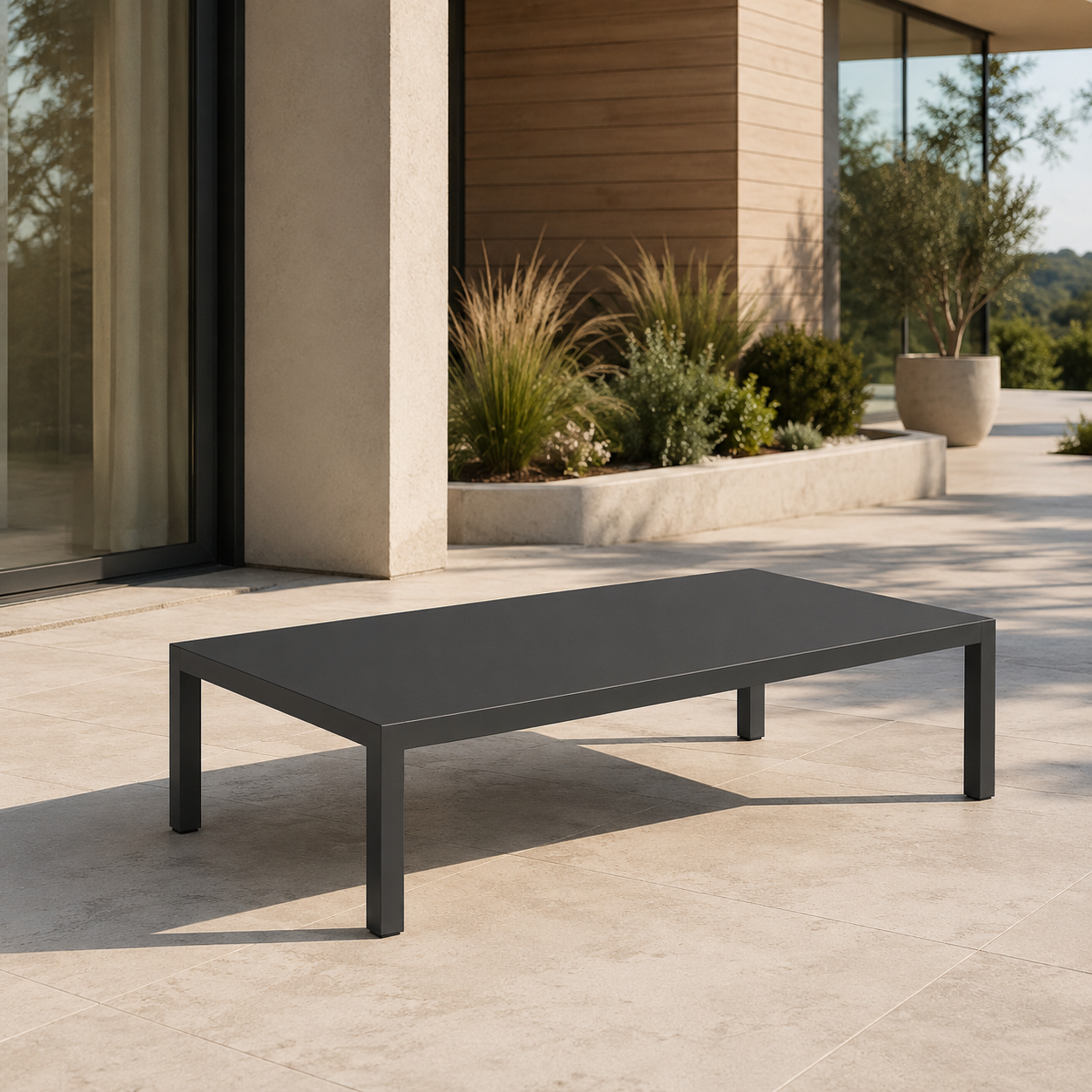 LINEA Loungetisch – minimalistischer Outdoor-Couchtisch aus Edelstahl – Bild 9