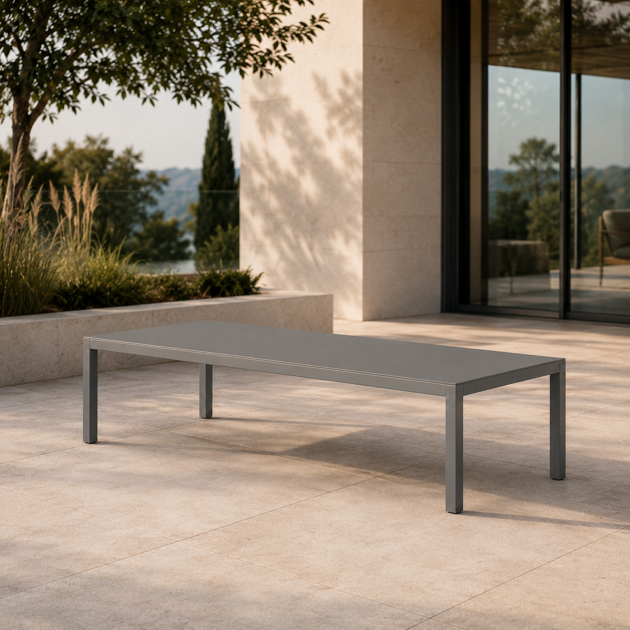 LINEA Loungetisch – minimalistischer Outdoor-Couchtisch aus Edelstahl – Bild 10