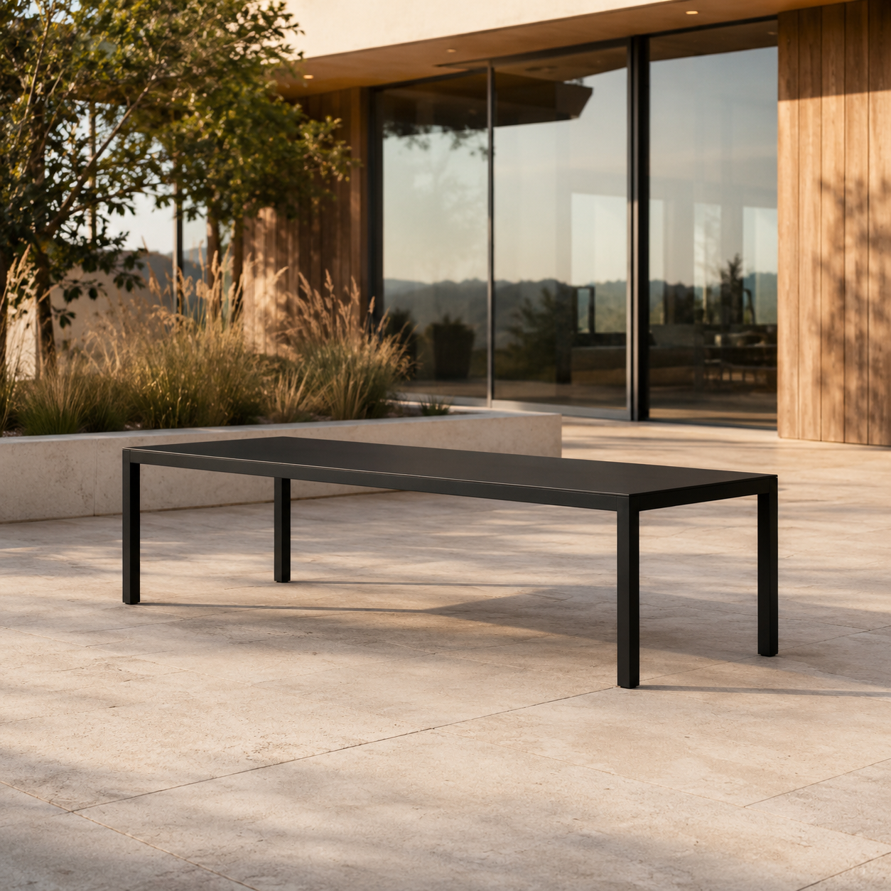 LINEA Loungetisch – minimalistischer Outdoor-Couchtisch aus Edelstahl – Bild 8