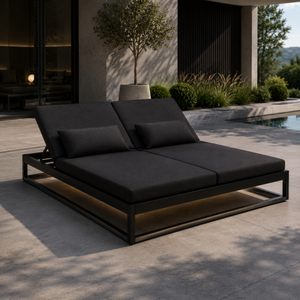 SIGNATURE Garten-Daybed – luxuriöses Outdoor-Doppelbett mit verstellbaren Rückenlehnen