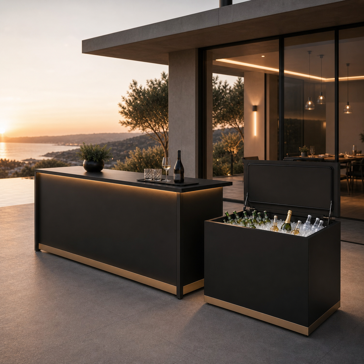 SIGNATURE Kühlbox – luxuriöses Outdoor-Kühlmöbel für Getränke – Bild 10