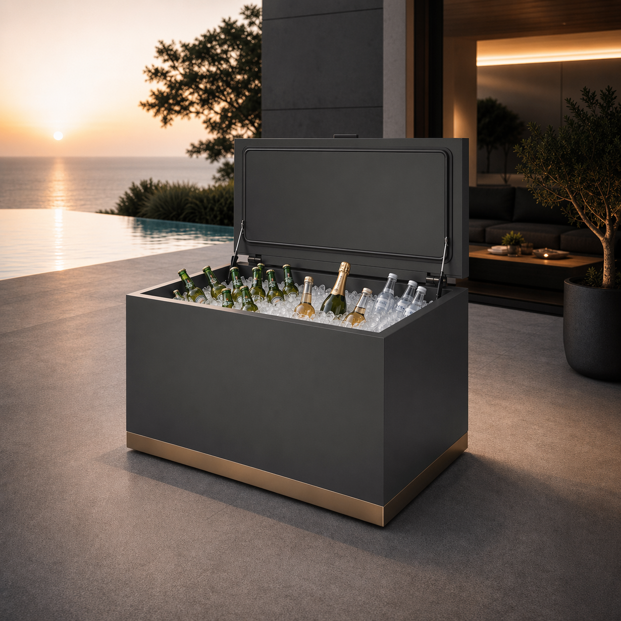 SIGNATURE Kühlbox – luxuriöses Outdoor-Kühlmöbel für Getränke – Bild 15
