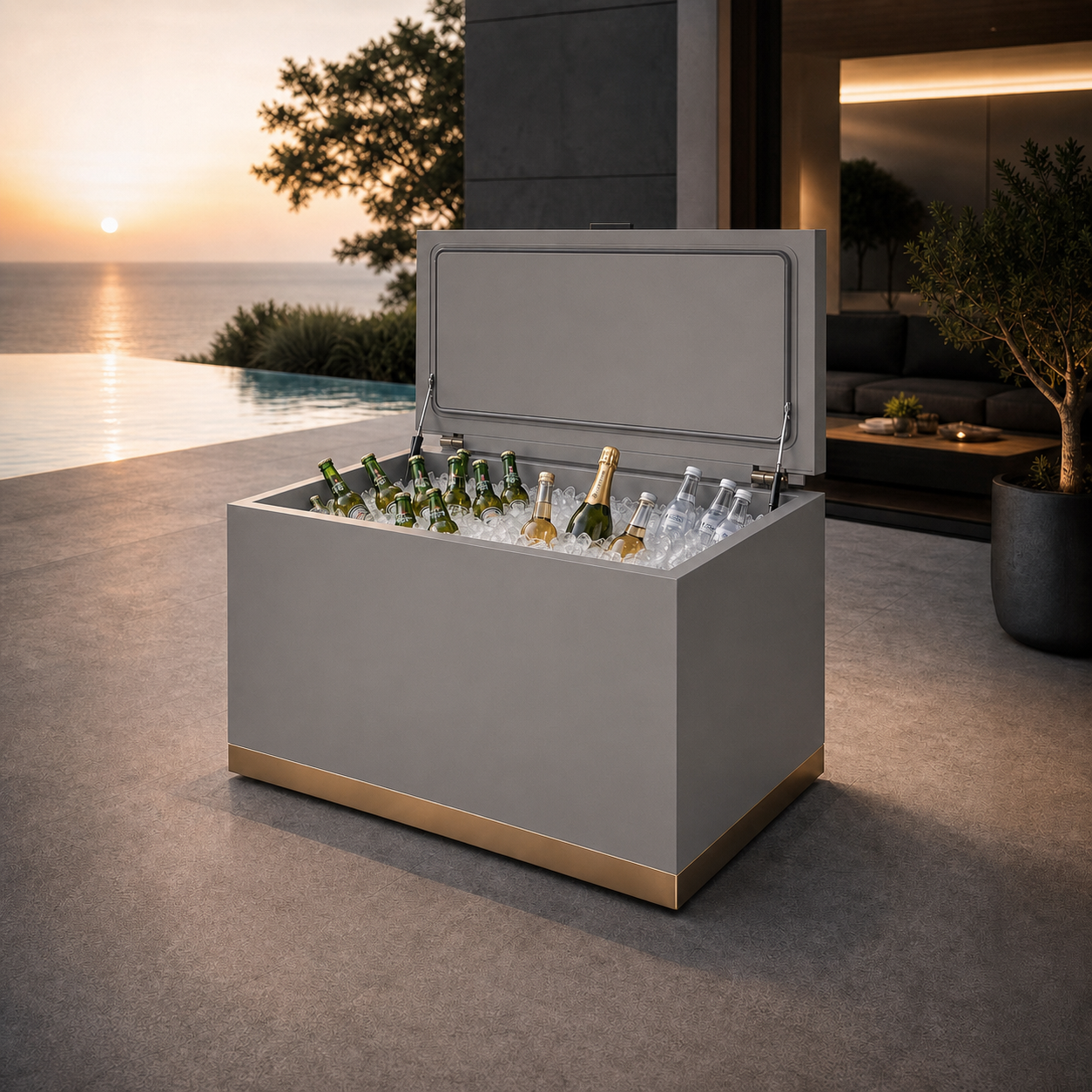 SIGNATURE Kühlbox – luxuriöses Outdoor-Kühlmöbel für Getränke – Bild 14