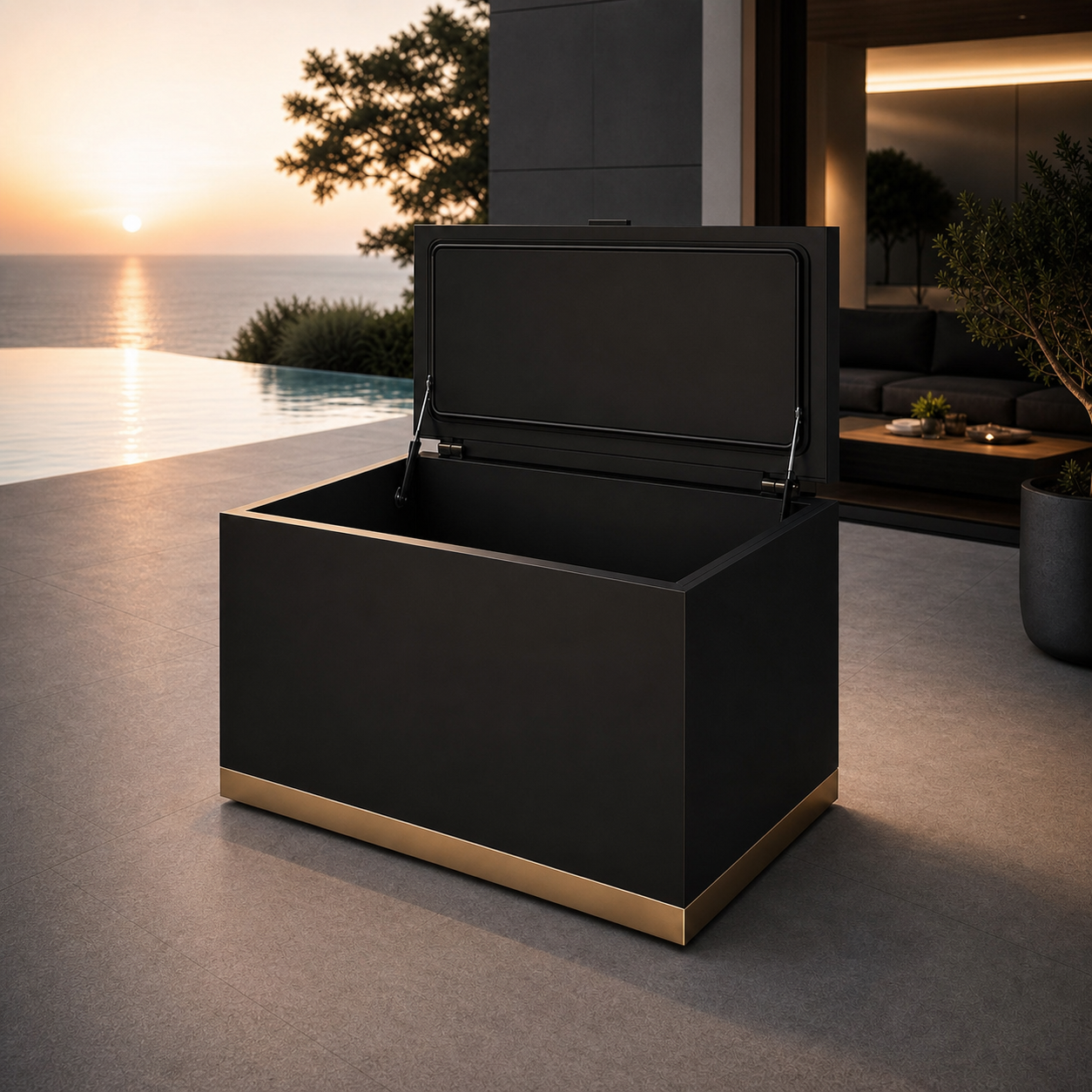 SIGNATURE Kühlbox – luxuriöses Outdoor-Kühlmöbel für Getränke – Bild 11