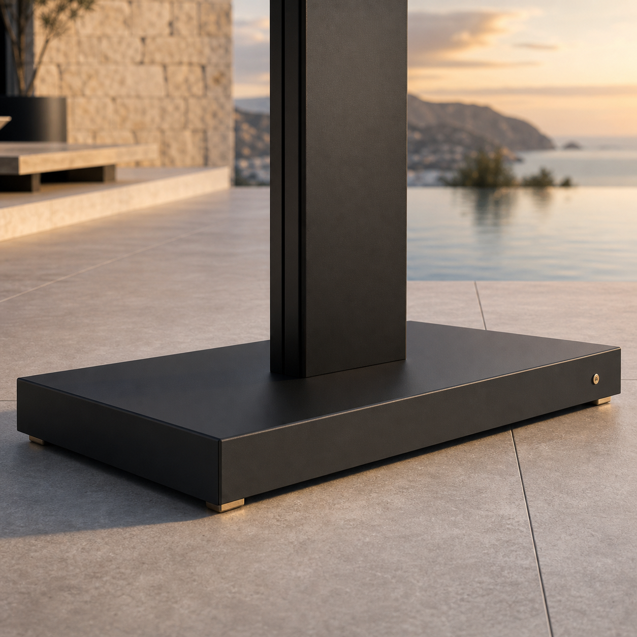 SIGNATURE Outdoor-TV-Ständer – freistehende Fernseherhalterung für Terrasse und Garten – Bild 6