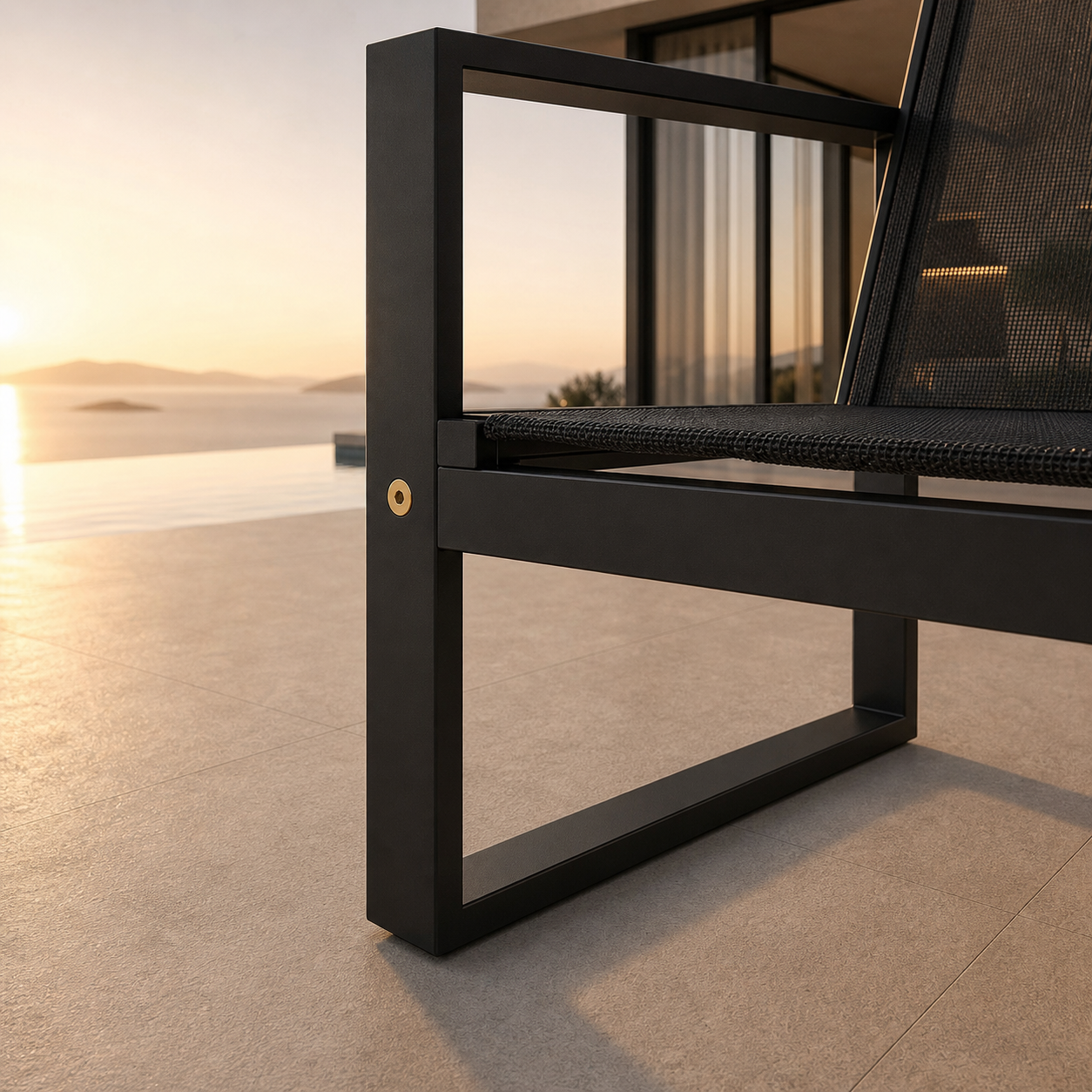 SIGNATURE Armlehnstuhl – architektonischer Outdoor-Stuhl mit Meshbespannung – Bild 5