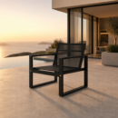 SIGNATURE Armlehnstuhl – architektonischer Outdoor-Stuhl mit Meshbespannung