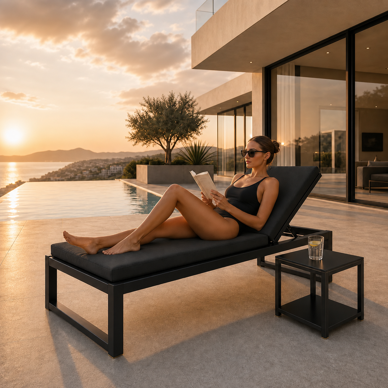 SIGNATURE Sonnenliege – luxuriöse Outdoor-Liege mit Komfortpolsterung – Bild 2
