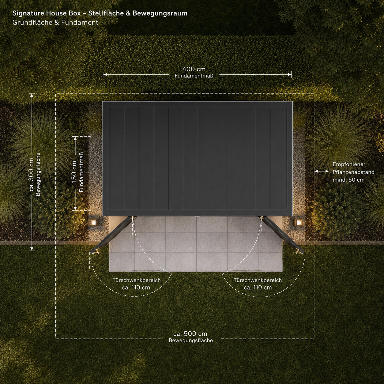 SIGNATURE House Box – architektonisches Outdoor-Gerätehaus aus Stahl – Bild 6
