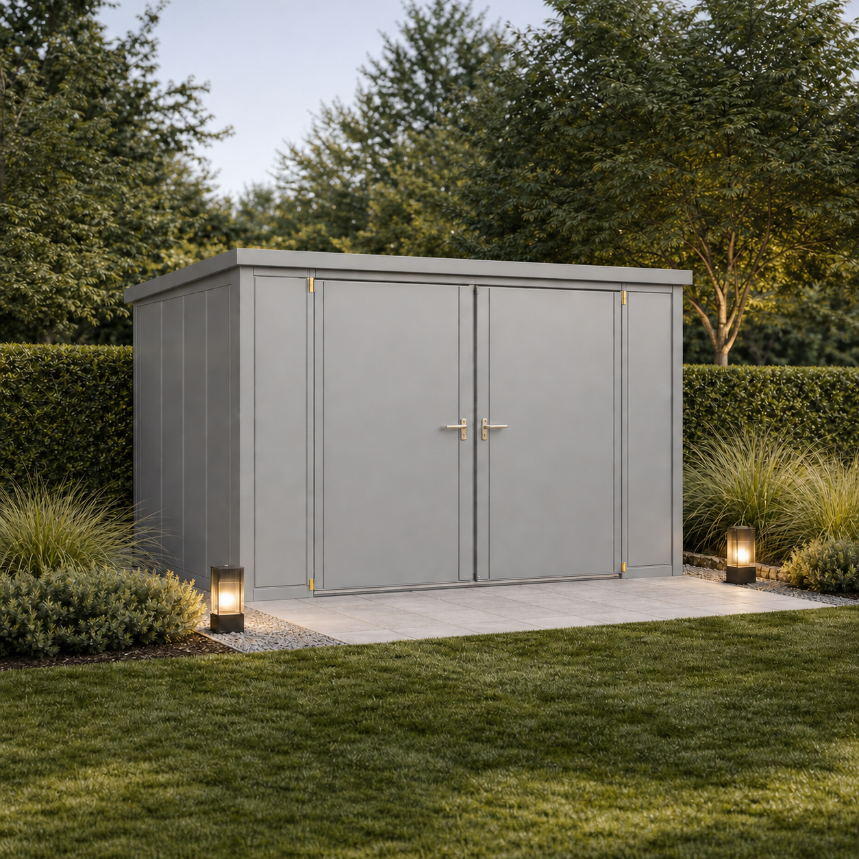 SIGNATURE House Box – architektonisches Outdoor-Gerätehaus aus Stahl – Bild 8