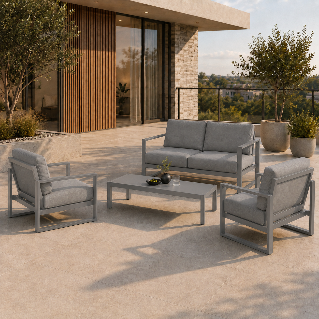 LINEA Chill Lounge Set – Outdoor Loungegruppe für 4 Personen – Bild 9