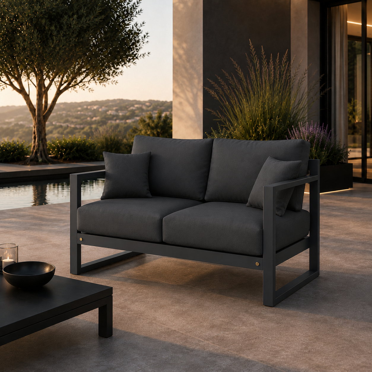 SIGNATURE 2-Sitzer Sofa – luxuriöses Outdoor-Loungesofa mit Komfortpolsterung – Bild 7