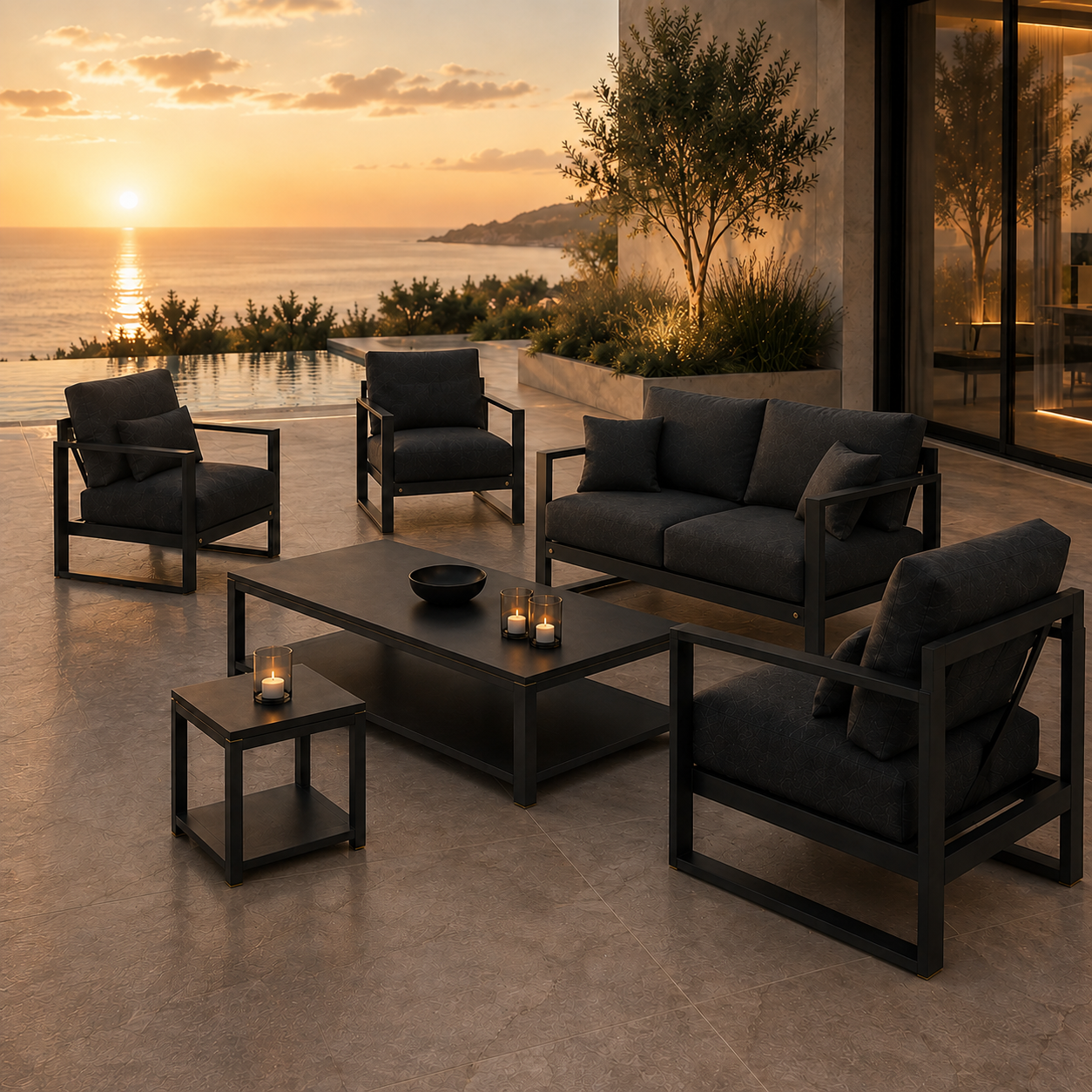 SIGNATURE Chill Lounge Set – luxuriöse 5-Sitzer Outdoor Lounge – Bild 3