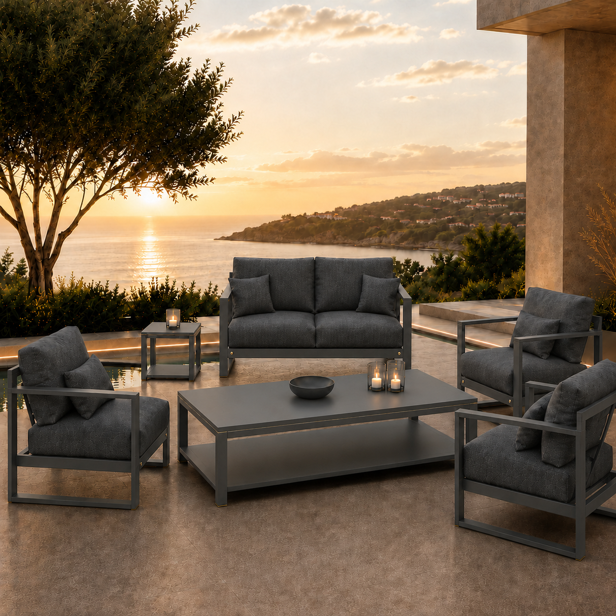SIGNATURE Chill Lounge Set – luxuriöse 5-Sitzer Outdoor Lounge – Bild 5